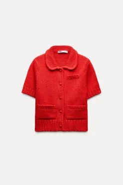 Fashion CHAQUETA PUNTO MANGA CORTA Mujer Cárdigan / Jerséis|Punto