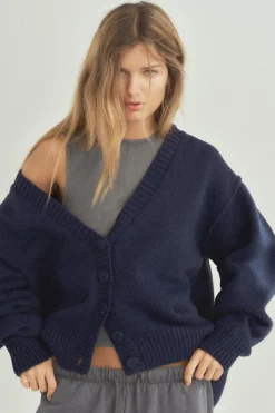 Online CHAQUETA PUNTO MANGA PLIEGUES Mujer Cárdigan / Jerséis|Punto