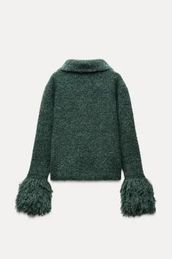 Clearance CHAQUETA PUNTO MANGAS FLECOS Mujer Cárdigan / Jerséis|Punto