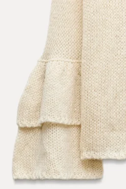 Discount CHAQUETA PUNTO MANGAS VOLANTES Mujer Cárdigan / Jerséis|Punto