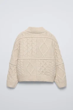 Niños ZARA 6 - 14 Años·Punto|6 - 14 Años·Total Look<CHAQUETA PUNTO OCHOS CREMALLERA