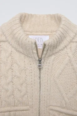Niños ZARA 6 - 14 Años·Punto|6 - 14 Años·Total Look<CHAQUETA PUNTO OCHOS CREMALLERA