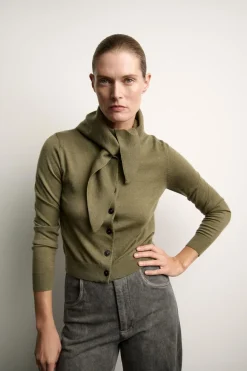 Discount CHAQUETA PUNTO PAÑUELO Mujer Cárdigan / Jerséis|Punto