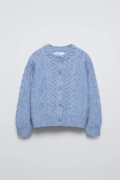 Niños ZARA 6 - 14 Años·Punto<CHAQUETA PUNTO PERLAS