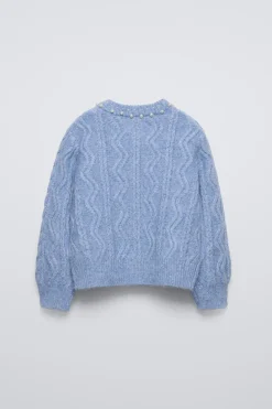 Niños ZARA 6 - 14 Años·Punto<CHAQUETA PUNTO PERLAS