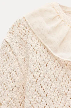 Discount CHAQUETA PUNTO POINTELLE VOLANTES Mujer Cárdigan / Jerséis|Punto