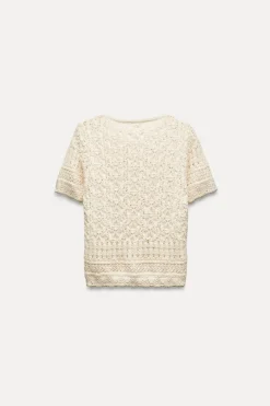 Fashion CHAQUETA PUNTO POINTELLE BOTONES PERLA Mujer Cárdigan / Jerséis|Punto