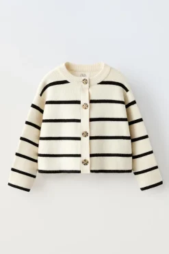 Niños ZARA 6 - 14 Años·Punto<CHAQUETA PUNTO RAYAS