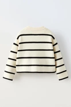 Niños ZARA 6 - 14 Años·Punto<CHAQUETA PUNTO RAYAS