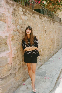 Hot CHAQUETA PUNTO RAYAS Mujer Cárdigan / Jerséis|Punto