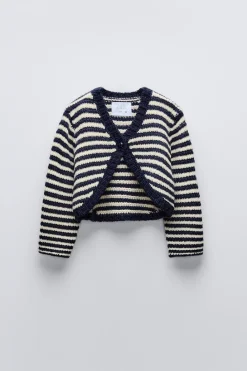 Niños ZARA 6 - 14 Años·Punto<CHAQUETA PUNTO RAYAS