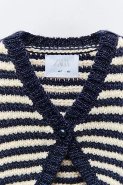 Niños ZARA 6 - 14 Años·Punto<CHAQUETA PUNTO RAYAS