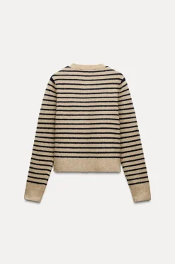 Clearance CHAQUETA PUNTO RAYAS Mujer Cárdigan / Jerséis|Punto