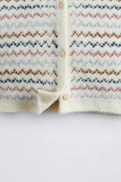 Niños ZARA 0 - 6 Meses·Punto<CHAQUETA PUNTO RAYAS 2 EN 1