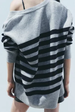 Best CHAQUETA PUNTO RAYAS 100% LANA Mujer Cárdigan / Jerséis|Punto