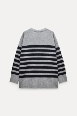 Best CHAQUETA PUNTO RAYAS 100% LANA Mujer Cárdigan / Jerséis|Punto