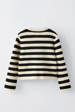 Niños ZARA 6 - 14 Años·Punto<CHAQUETA PUNTO RAYAS BOTONES