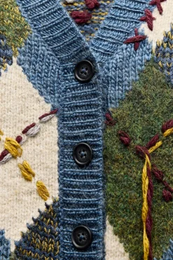 Outlet CHAQUETA PUNTO ROMBOS Mujer Cárdigan / Jerséis|Punto