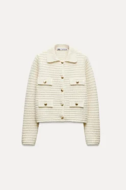 Hot CHAQUETA PUNTO SOLAPAS Mujer Cárdigan / Jerséis|Punto