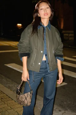 Discount CHAQUETA PUÑOS CONTRASTE ZW COLLECTION Mujer Chaquetas / Cazadoras