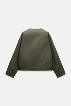 Discount CHAQUETA PUÑOS CONTRASTE ZW COLLECTION Mujer Chaquetas / Cazadoras