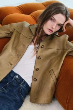 Discount CHAQUETA RECTA PIEL 100% ZW COLLECTION Mujer Chaquetas / Cazadoras