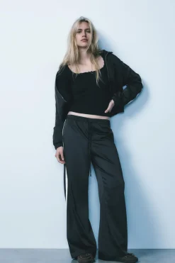 Discount CHAQUETA SATINADA BANDA LATERAL Mujer Chaquetas / Cazadoras