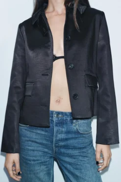 Discount CHAQUETA SATINADA ZW COLLECTION Mujer Chaquetas / Cazadoras