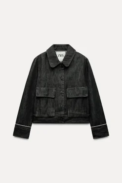 Clearance CHAQUETA SELVEDGE BOLSILLOS ZW COLLECTION Mujer Chaquetas / Cazadoras