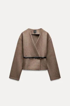 Fashion CHAQUETA SOFT CINTURÓN Mujer Chaquetas / Cazadoras