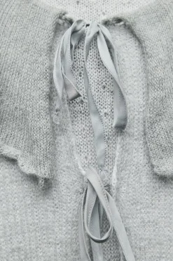 Discount CHAQUETA VOLANTES CON ALPACA Y LANA Mujer Cárdigan / Jerséis|Punto