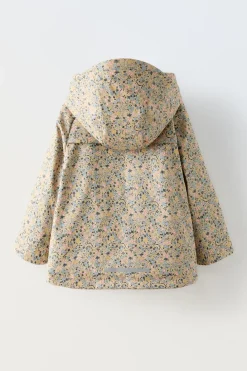 Niños ZARA 6 - 18 Meses·Abrigos / Buzos<CHUBASQUERO FLORES FORRADO WATER REPELLENT