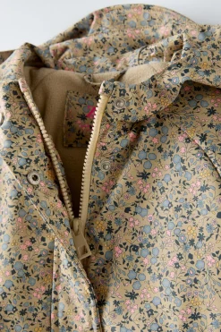Niños ZARA 6 - 18 Meses·Abrigos / Buzos<CHUBASQUERO FLORES FORRADO WATER REPELLENT