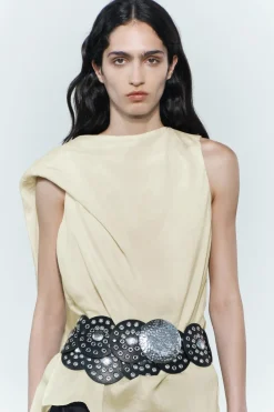 Clearance CINTURÓN CÍRCULOS PIEL TACHAS Mujer Accesorios / Bisuteria