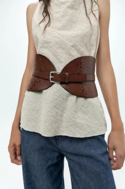 Clearance CINTURÓN FAJÍN PIEL LABRADA Mujer Accesorios / Bisuteria