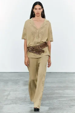 Outlet CINTURÓN FAJÍN PIEL TACHAS ESTAMPADO ANIMAL Mujer Accesorios / Bisuteria