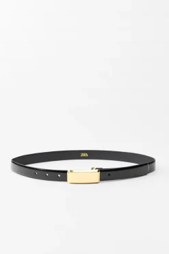 Best CINTURÓN FINO PIEL HEBILLA RECTANGULAR Mujer Accesorios / Bisuteria