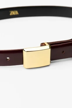 Best CINTURÓN FINO PIEL HEBILLA CUADRADA Mujer Accesorios / Bisuteria