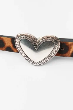 Sale CINTURÓN PIEL ESTAMPADO ANIMAL CORAZONES Mujer Accesorios / Bisuteria