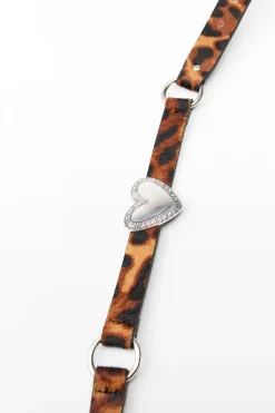 Sale CINTURÓN PIEL ESTAMPADO ANIMAL CORAZONES Mujer Accesorios / Bisuteria