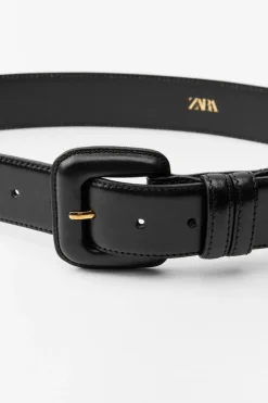 Outlet CINTURÓN PIEL HEBILLA CUADRADA Mujer Accesorios / Bisuteria