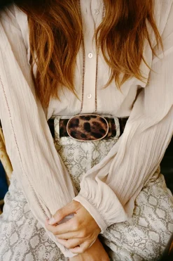 Online CINTURÓN PIEL HEBILLA ESTAMPADO ANIMAL Mujer Accesorios / Bisuteria