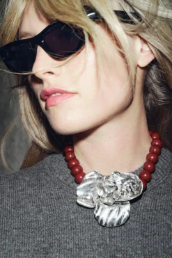 Clearance COLLAR BOLAS FLOR LABRADA Mujer Accesorios / Bisuteria