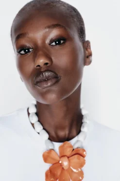 Best COLLAR CORDÓN PIEZAS FLOR Mujer Accesorios / Bisuteria