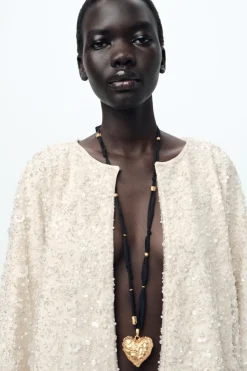 Discount COLLAR TEJIDO CORAZÓN Mujer Accesorios / Bisuteria