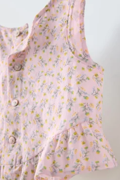 Niños ZARA 6 - 18 Meses·Conjuntos|6 - 18 Meses·Braguitas / Bermudas<CONJUNTO BLUSA Y BERMUDA FLORECITAS