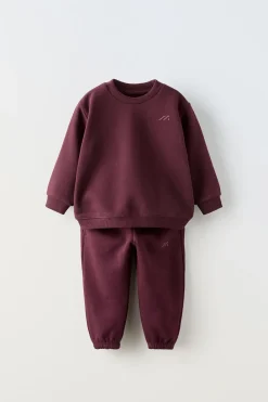 Niños ZARA 1½ - 6 Años·Sudaderas|1½ - 6 Años·Pantalones<CONJUNTO BORDADO SUDADERA Y JOGGING