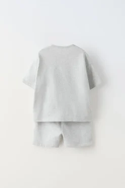 Niños ZARA 1½ - 6 Años·Camisetas|1½ - 6 Años·Faldas / Bermudas<CONJUNTO CAMISETA BOLSILLO Y BERMUDA
