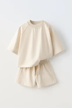 Niños ZARA 6 - 14 Años·Camisetas|6 - 14 Años·Faldas / Bermudas<CONJUNTO CAMISETA Y BERMUDA
