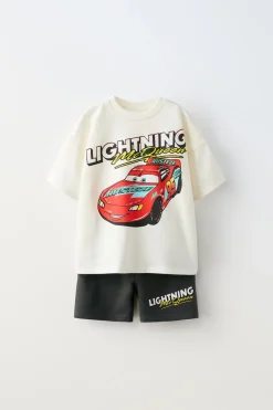 Niños ZARA 1½ - 6 Años·Camisetas|1½ - 6 Años·Pantalones / Leggings<CONJUNTO CAMISETA Y BERMUDA CARS © DISNEY
